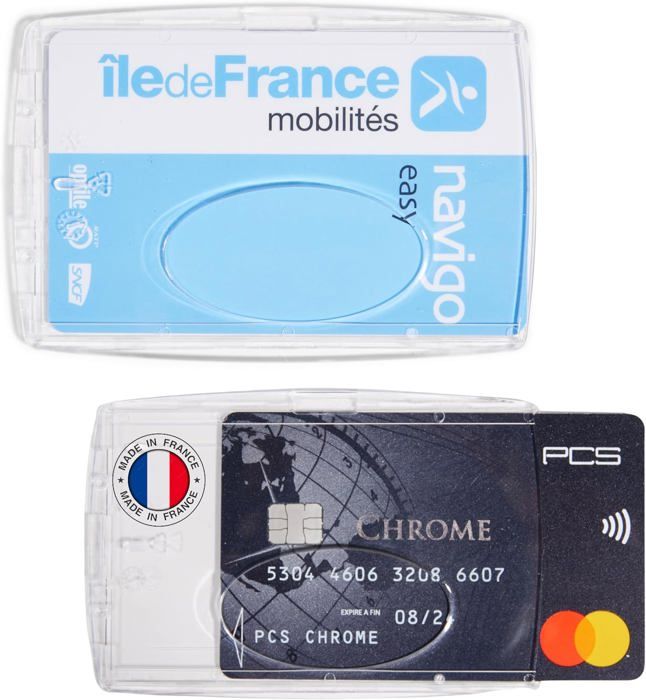 Porte-Cartes Transparent Avec Breloque Étoile - Résistant à L'Eau - Pour Cartes De Bus, Crédit, Étudiant - 110x73 Mm