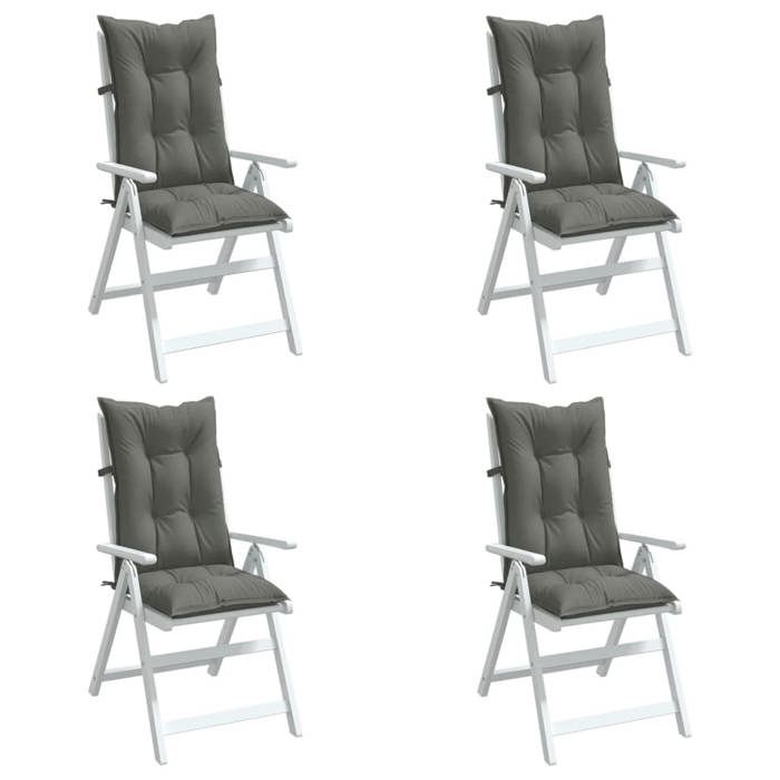 VidaXL Lot de 4 Coussins de Chaise Haut - vue 2