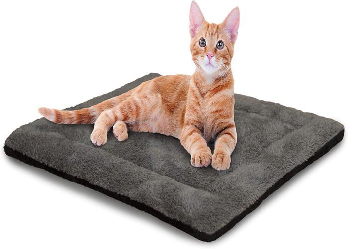 Meilleurs prix pour Tapis chauffant auto-chauffant pour chat et chien, tapis chauffant pour chats sauvages et d'intérieur, gris/noir 21 x 17 pouces