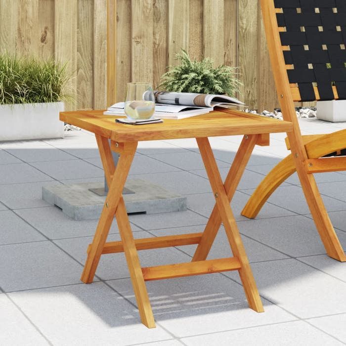 vidaXL Table d’appoint de jardin 40x40x40 cm bois dacacia massif table de jardin table dextérieur meuble de jardin 366513 - vue 2