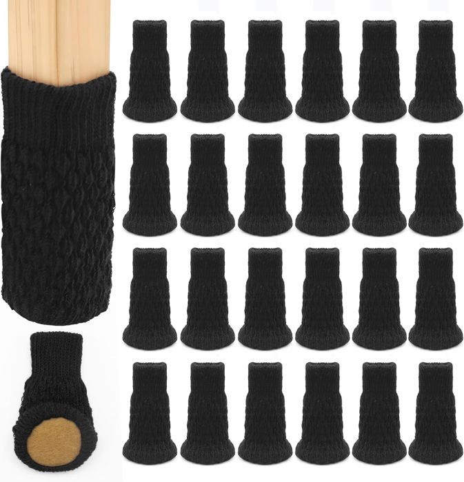 32pcs Chaussettes de Chaise Mobilier en Feutre Protection Pied de Chaise Patins Antidérapants pour Convient aux Pieds de Chaise