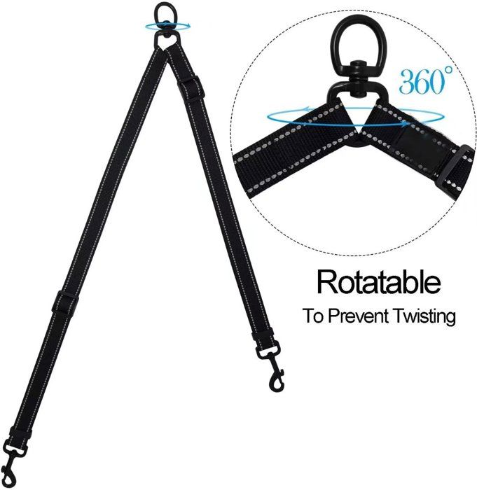 Meilleurs prix pour Laisse pour chien - CZYDDD - Laisse double réglable - Coutures réfléchissantes - Nylon - Extérieur