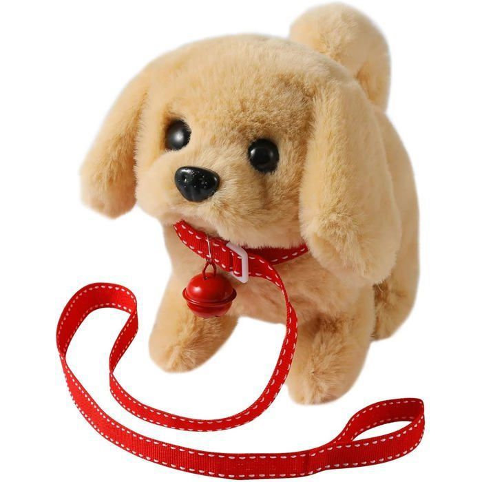 Meilleurs prix pour ®RisingFF Chiot Golden Retriever en peluche animal électronique interactif marche aboie remue la queue et sétire