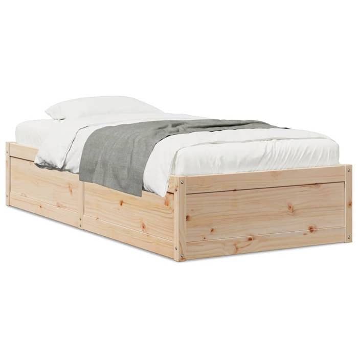 Lit simple - VIDAXL - SP13799BED81186894 - Bois de pin massif - 90x190 cm - 1 place