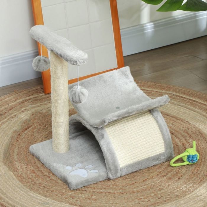 Arbre à Chat Griffoir avec Balle - Arbre de Jeu Marron pour Chats - Griffoir avec Plateforme 40 x 30 x 43cm Arbre à Chat Griffoir avec Balle - Arbre de Jeu Marron pour Chats - Griffoir avec Plateforme 40 x 30 x 43cm