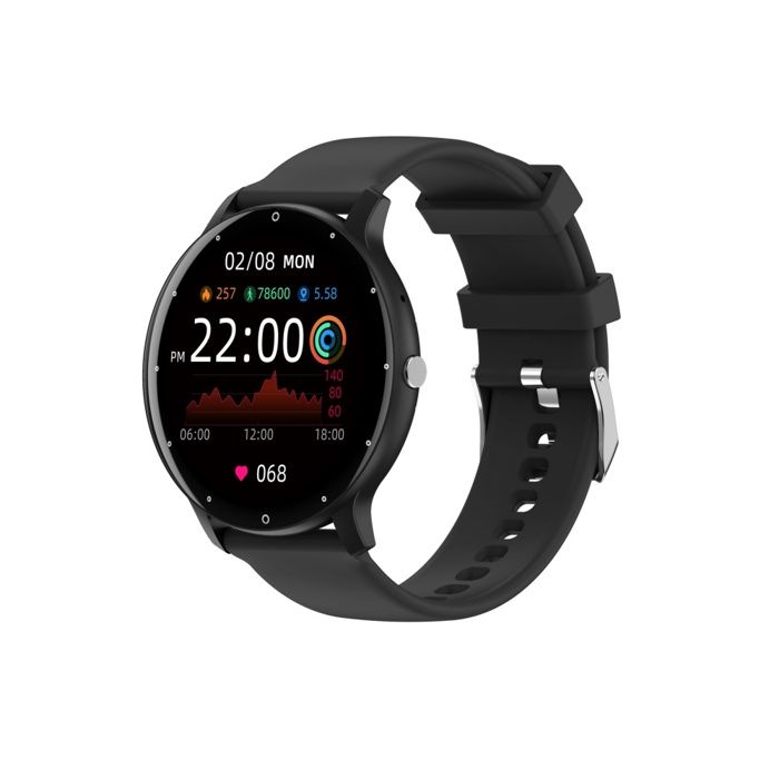 Montre connectée de sport Bluetooth écran TFT HD 128 pouces 100 modes sportifs étanchéité IP67 surveillance de la santé noir