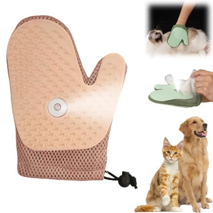 Gant de toilettage tout-en-un pour animaux de compagnie gants de toilettage à vapeur pour chats gant de toilettage pour Rose