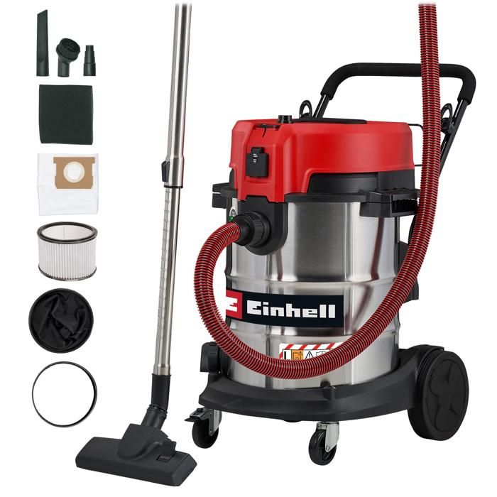 Einhell Aspirateur eaux et poussières TE VC 5090 SACL 230mbar cuve classe filtre HEPA avec accessoires