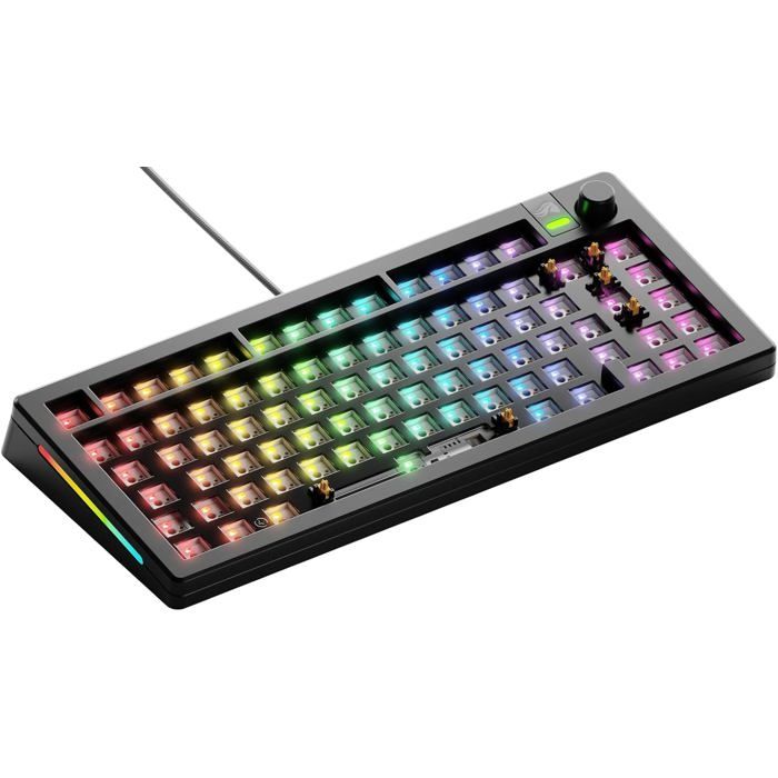 Clavier Gaming Glorious GMMK 3 75% Barebones – Joints Modulaires, Hot Swap MX - vue 7