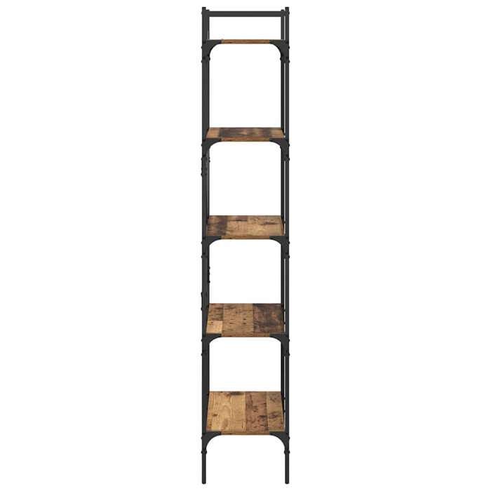 Cabinet de Livre SOLOMOON CHIC Bibliothèque Polyvalente - Pour enfant/adulte - Bois Ancien 56x32x174 cm Bois dingénierie BB2956