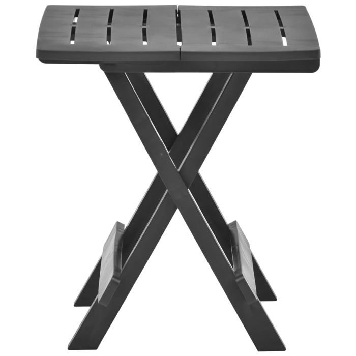 [98480]Table pliable de jardin - 2/4 Personnes - Meuble de balcon - anthracite 45x43x50 cm plastiquePoids:2.54 Kg