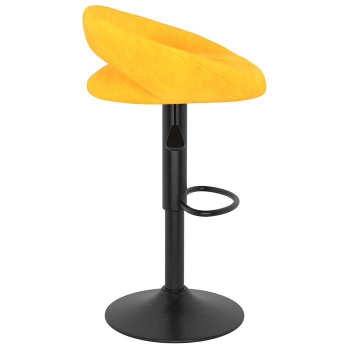 ShieldPro®Lot de 2 Tabourets de bar Scandinaves - CLOUD - Meuble de Cuisine - 110 kg par siège - jaune moutarde velours 4385109