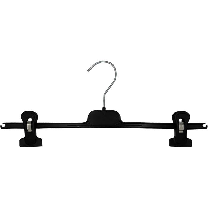 20 Cintres pinces plastique 40 cm noir pour pantalons jupes .
