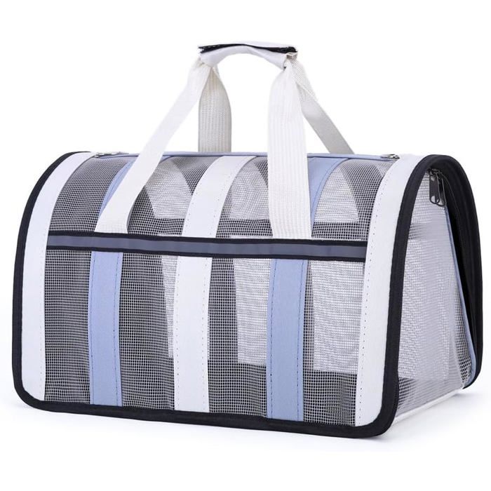 1 Sac de transport pour chat et chien pliable nylon résistant fenêtre maille voyage voiture avion .
