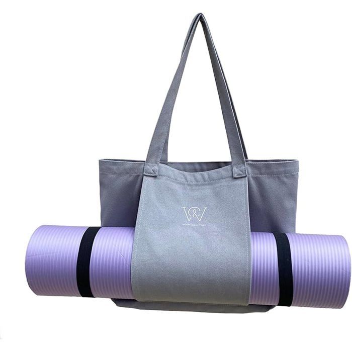 Sac Transport pour Tapis Yoga Facile à Transporter Sac Transport Sac Gym Sac à bandoulière Sac Gym Gris