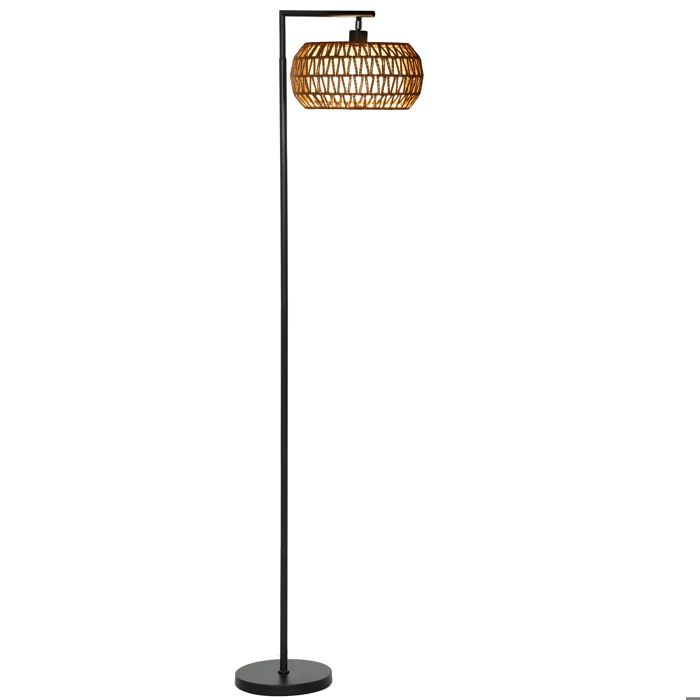 LIA Lampadaire sur pied salon lampe sur pied dimmable 3 températures de couleur télécommande 52x33x170cm noir