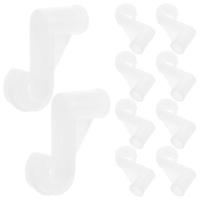 10 Pièces Crochet Suppt Tringle de Penderie Accessoires Intérieur 18 MM pour Armoire et Plac et Facile à 6.50X6.0 BARRE DE PENDERIE