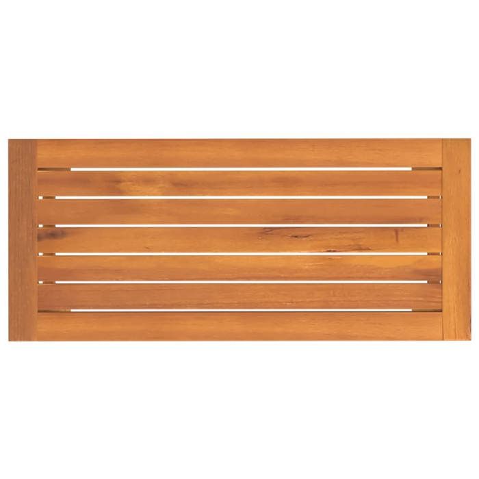 Banc de jardin 80x35x45 cm bois massif dacacia_2 ans garantie_76019