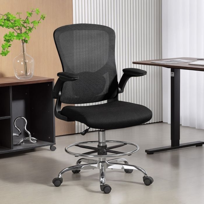 Chaise de bureau - ZEVKOR - Ergonomique 4D - Soutien lombaire 4D - Hauteur 53–78 cm - Accoudoirs relevables
