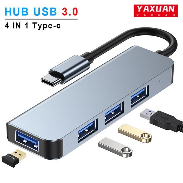 Hub USB-C 8-en-1 – Adaptateur Multifonction RJ45, Lecteur Carte – Neuf
