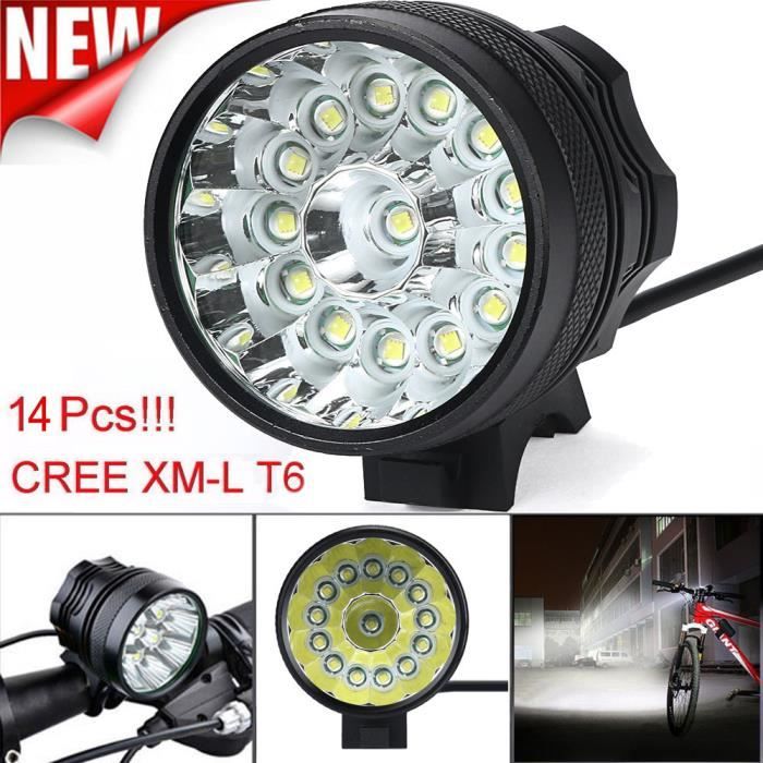 Lampe Frontale Rechargeable T6 LED 3000 Lumens - Puissante Pour Chasse, Vélo, Bricolage - 3,7V