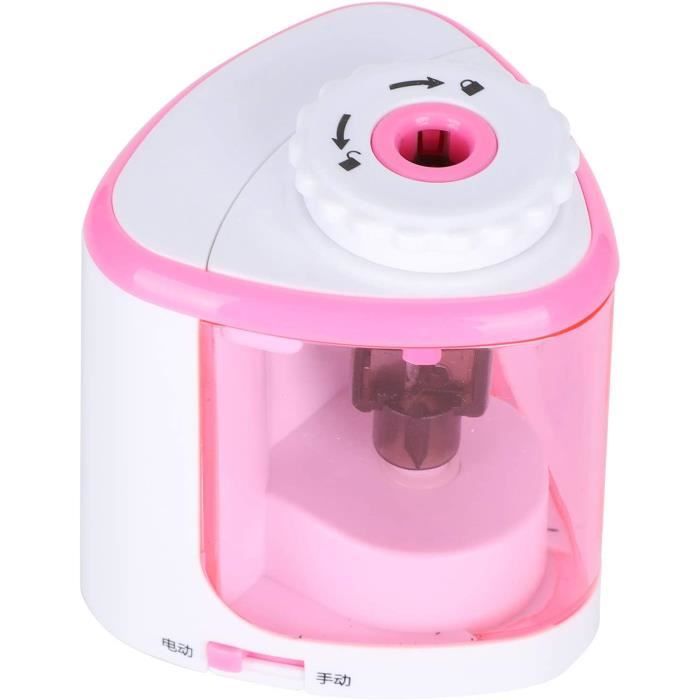 Taille-crayon Manuel Automatique, Portable, Durable – Couleur Rose – Pour école, Maison, Voyage