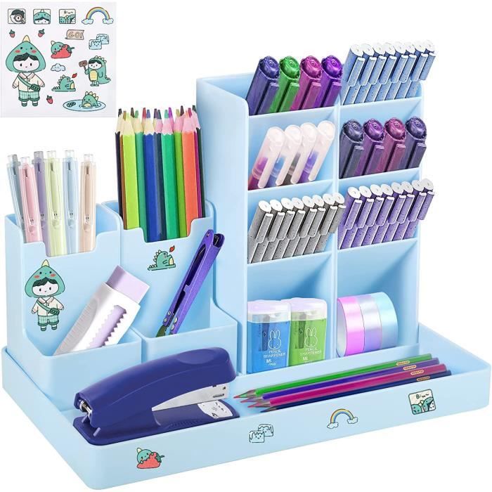 Pot à Crayons Bois En Forme De Corgi - Organisateur Bureau Enfant 20x9.8x11.8cm - Multifonction Rangement Stylos Et Fournitures