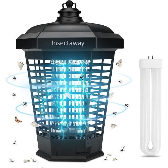 DJROLL Lampe Anti-Moustique Extérieure 20W – Tueur D'Insectes Électrique Ultra Puissant, Piège à Mouches & Moustiques Efficace Jusqu'à 557 M², Sans Produits Chimiques
