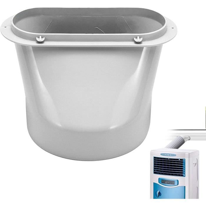 Adaptateur Tuyau Échappement Climatiseur ABS - Connecteur Carré à Rond Pour Évacuation Chaleur