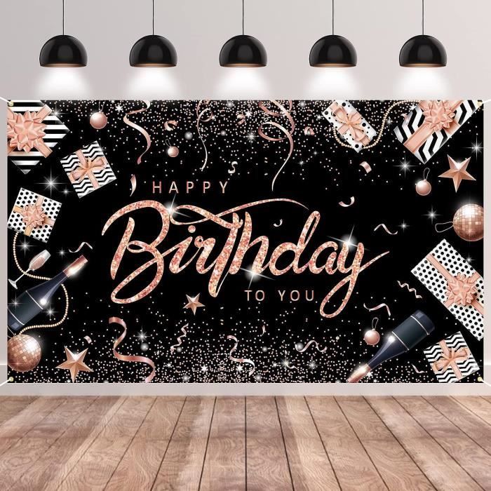 Bannière Personnalisée Word Party - Fond De Fête D'anniversaire - Vinyle Multicolore