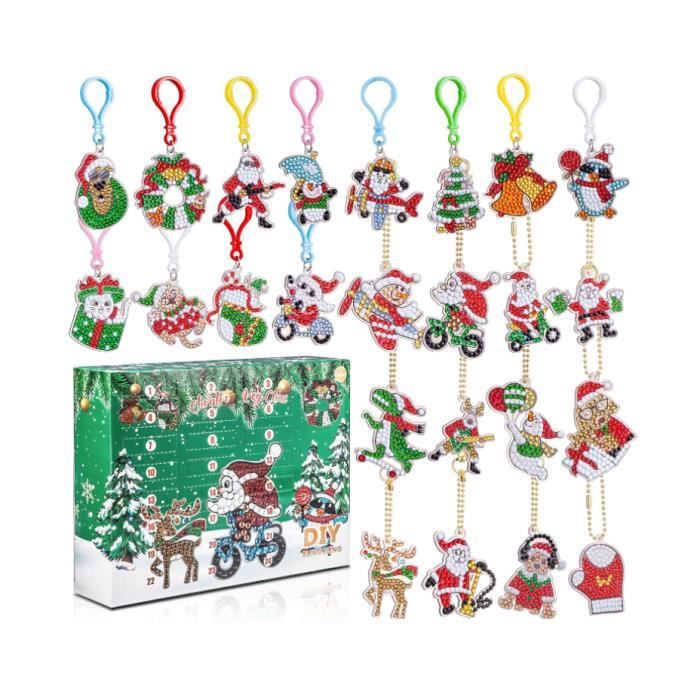 Calendrier de L'avent 2024 DIY Diamond Painting Porte Clé Noel pour