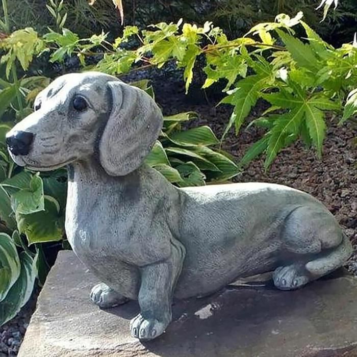 Statuette Décorative Teckel Coloré En Résine - Taille S (environ 22 Cm) Ou L (28 Cm), Décoration Maison Moderne, Idée Cadeau