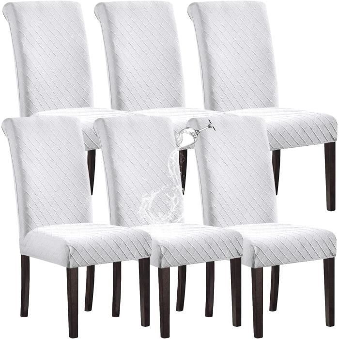 Granbest Lot de 6 housses de chaise de salle à manger imperméables de qualité supérieure, élastiques et amovibles pour chaise de salle à manger, cuisine ou hôtel (bordeaux Granbest Lot de 6 housses de chaise de salle à manger imperméables de qualité supérieure, élastiques et amovibles pour chaise de salle à manger, cuisine ou hôtel (bordeaux