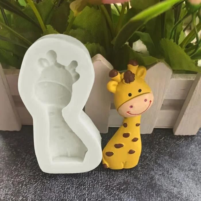 XMOLDNMS Moules En Silicone Pour Fondant Avec Motif Girafe Pour Décorer Des Gâteaux, Des Cupcakes, Du Chocolat, De La Pâte à Fleurs, Des Bonbons, De