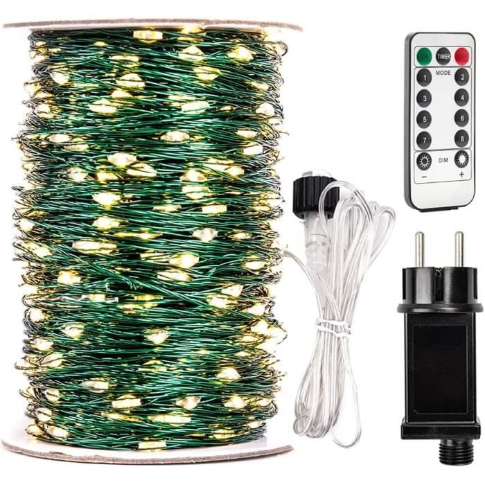 Guirlande Lumineuse LED Extérieure 20 M – 200 LED RGB, Contrôle Par Appli/télécommande | IP65, USB | Pour Noël, Jardin, Fête, Mariage