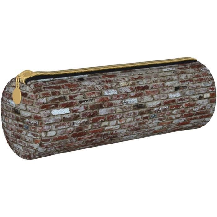 XKBFKLKMC Grande Trousse Ronde En Cuir Synthétique Avec Fermeture