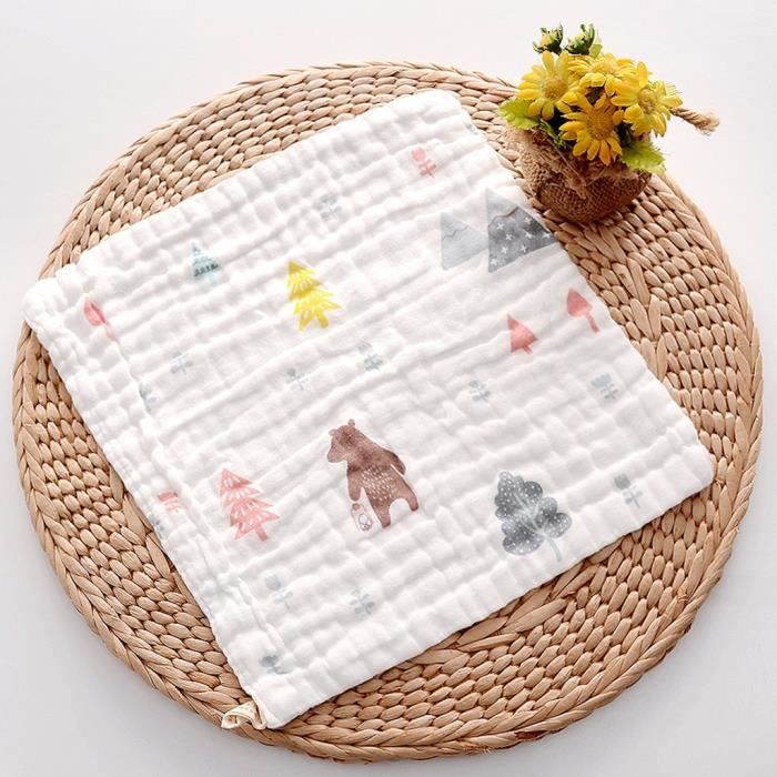 Bavoir Nouveau Ne Bebe Dessin Anime Impression Coton Doux Salive Serviette Mouchoir Visage Serviette Wffq Youn Q Cdiscount Pret A Porter