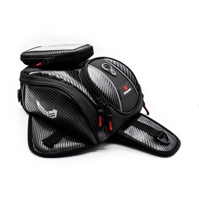 Sac de réservoir de Moto,Sac de réservoir de moto étanche moto de motocyclette magnétique réservoir de carburant,Moto siège arrière léger Sac de Queue