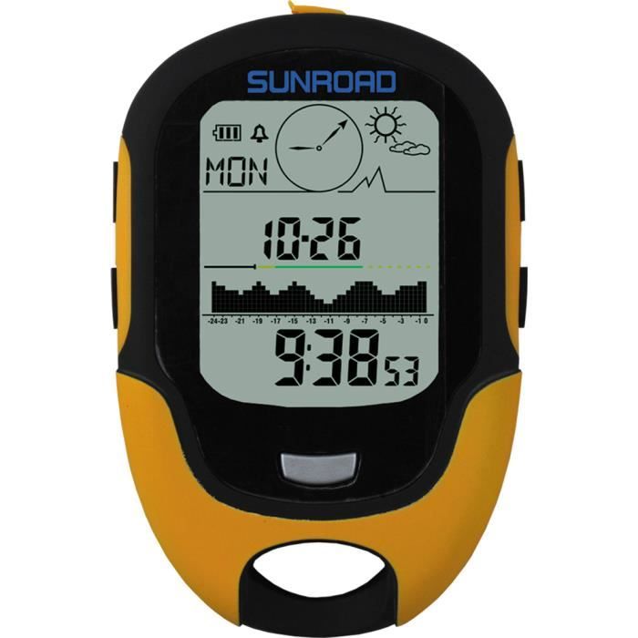 Altimètre numérique Baromètre 8 en 1 LCD Thermomètre numérique rétroéclairé Altimètre résistant à l'usure, facile à transporter pour les fans de plein Altimètre numérique Baromètre 8 en 1 LCD Thermomètre numérique rétroéclairé Altimètre résistant à l'usure, facile à transporter pour les fans de plein