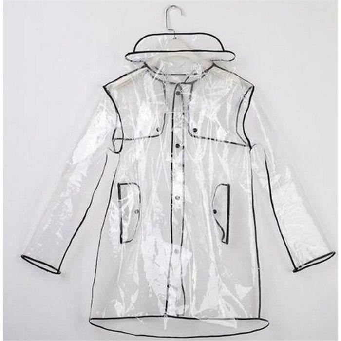 Transparent Veste Imperm able Capuche Poncho Imperm able Raincoat Femme