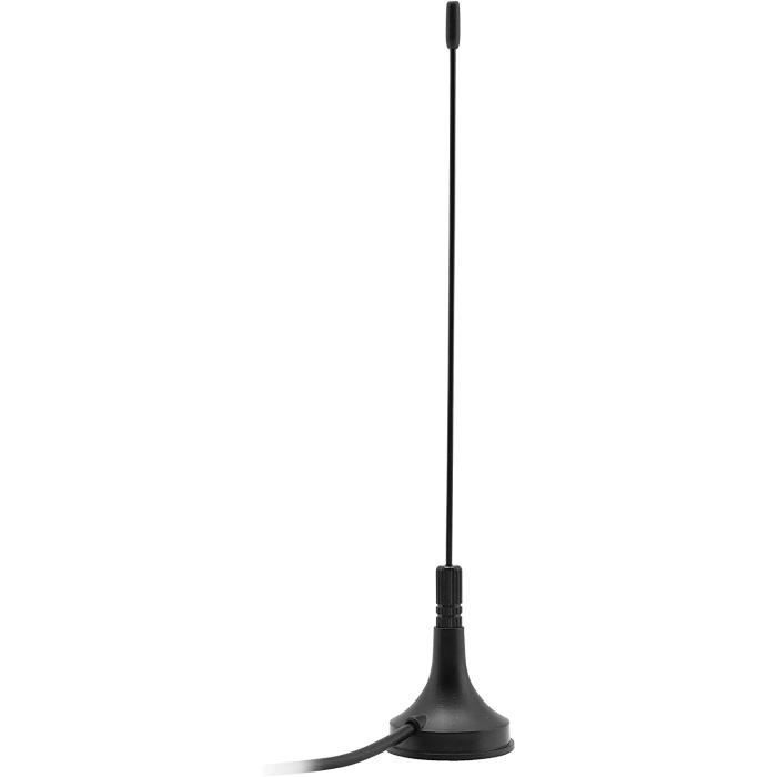 Thomson ANT1639 Antenne Intérieure TV UHD Design Sculpture - Amplifiée DVB-T/T2/HDTV 4K, Gain 55 DB, Câble 2m, Alimentation USB, Noir/Gris Élégant