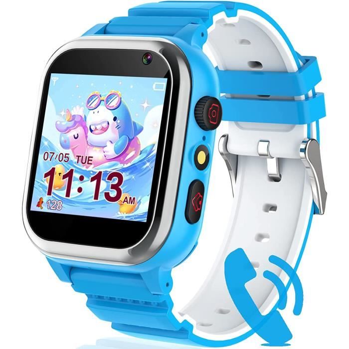 Montre Connectée Pour Enfants 4-12 Ans - Appels SOS, Musique, Jeux, Podomètre, Caméra - Cadeau Garçon Fille - Sans Appli Nécessaire