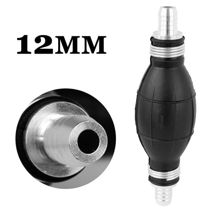 Pompe à Carburant Manuelle Caoutchouc/Aluminium - Pour Amorçage Moteurs Diesel/Essence | Connecteurs 6 à 12 Mm - 9