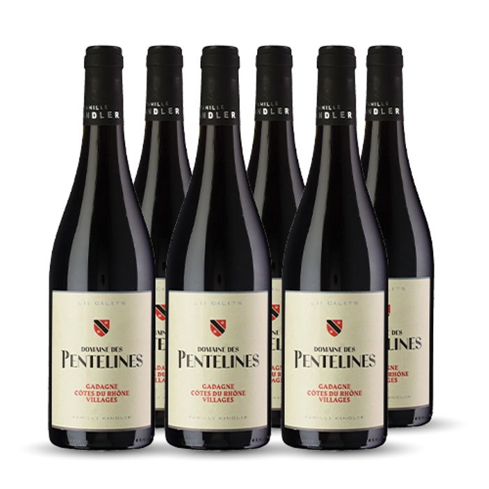 Domaine des Pentelines Les Galets Côtes du Rhône Villages Villages Gadagne Rouge 2018 6x75cl
