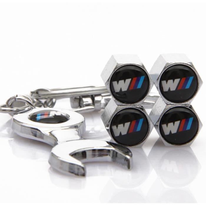 Lot de 4 bouchons de valve BMW Série M + porte clés