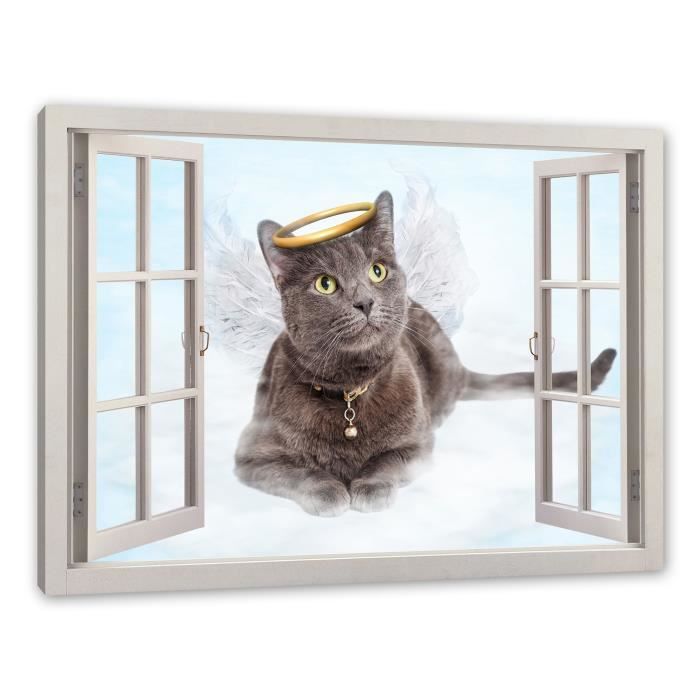Chat D Ange Sur Un Nuage Fenetre Image Toile Taille 1x80 Cm Peinture Murale Copie D Art Fo Lf9587 1x80 Cdiscount Maison Chat D Ange Sur Un Nuage Fenetre Image Toile Taille 1x80 Cm Peinture Murale Copie D Art Fo Lf9587 1x80 Cdiscount Maison