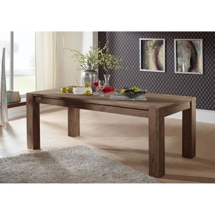 Table à manger 180x100cm - Bois massif de palissandre huilé - NATURE GREY #405 Table à manger 180x100cm - Bois massif de palissandre huilé - NATURE GREY #405