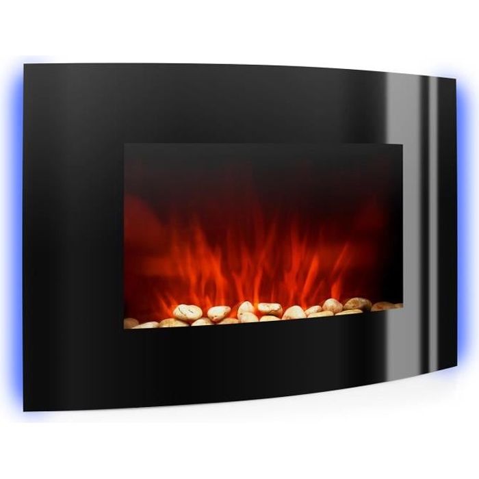 Appareil de chauffage électrique réglable pour cheminée flamme multicolore avec télécommande