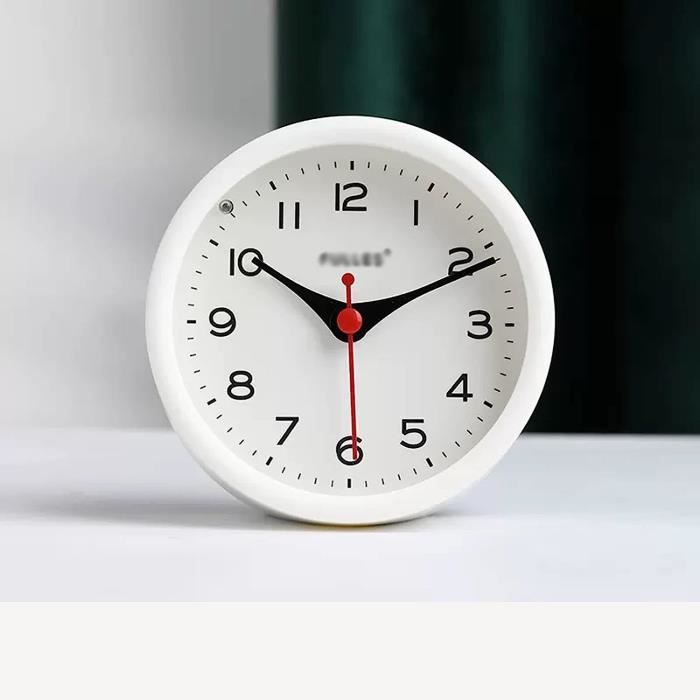 Réveil Chambre Réveil à Deux Cloches, Réveil Puissant For Gros Dormeurs, Horloge Analogique à Piles Avec Rétroéclairage For Table De Chevet, Chambre D'enfant, Bureau Horloge De Table Horloge De Tête D