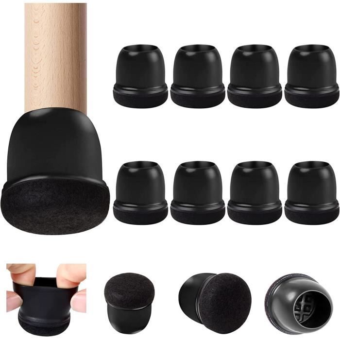 Pieds Autocollants En Silicone Noir - Lot De 8, Dimensions 30 X 15 Mm - Antidérapants, Amortisseurs